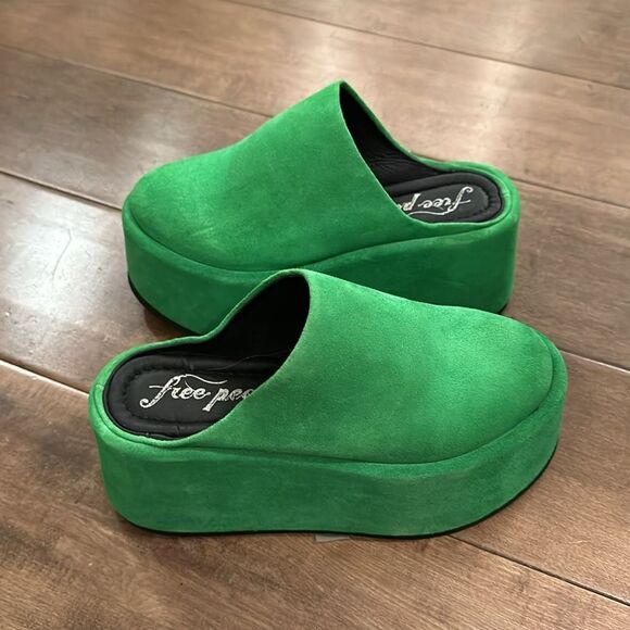 Free People Mantra Platform Mules/ Green/Size 36/ New - Picture 4 of 10